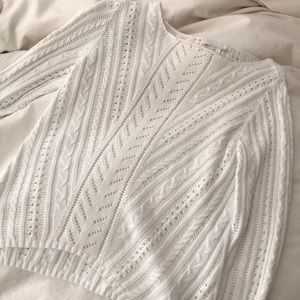 White airy sweater